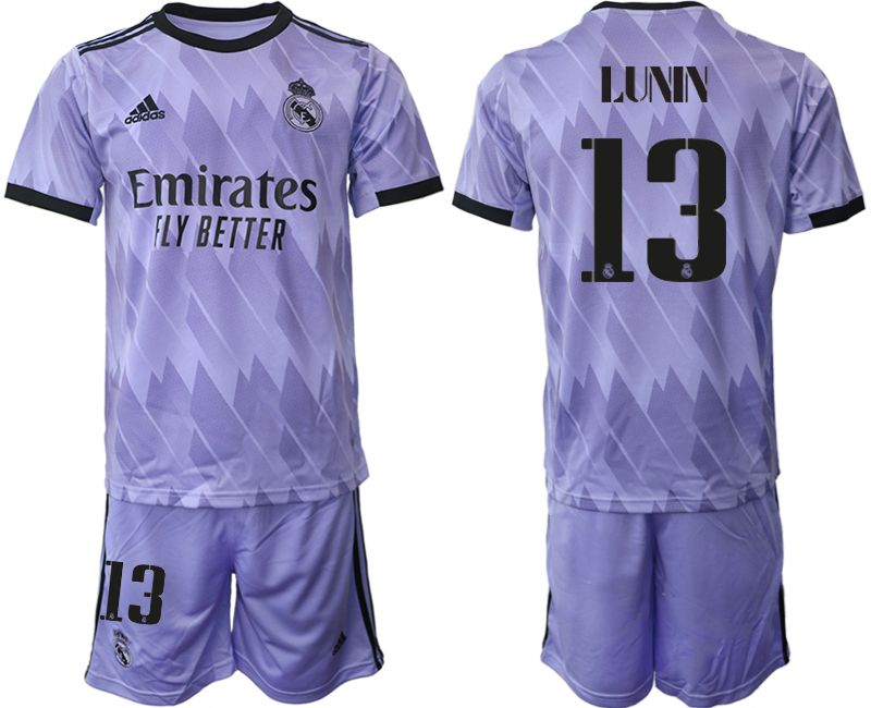 Men 2022-2023 Club Real Madrid away purple #13 Soccer Jersey